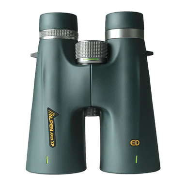 Alpen Apex XP 8x56 ED Binoculars facing down.