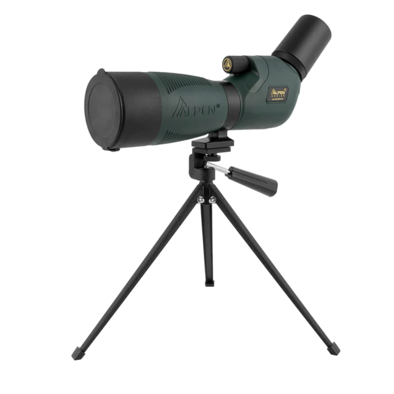 Alpen Kodiak 20-60x60 Waterproof Spotting Scope slightly facing left with the cover on.