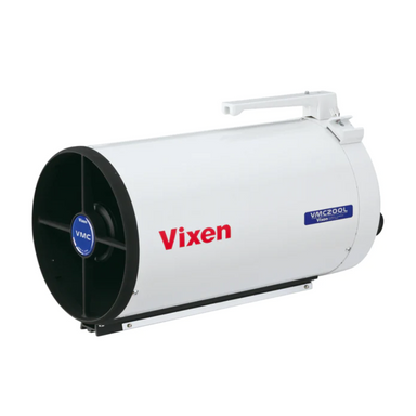 Vixen VMC200L Maksutov-Cassegrain Telescope slightly facing left.