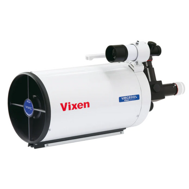 Vixen VMC200L Maksutov-Cassegrain Telescope slightly facing left.