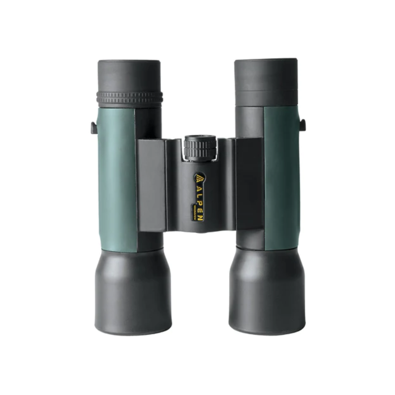 Alpen MagnaView 12x32 Binoculars facing down.