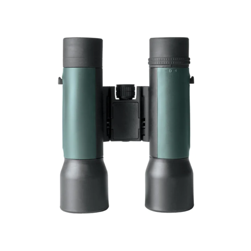 Alpen MagnaView 8x32 Binoculars facing down.