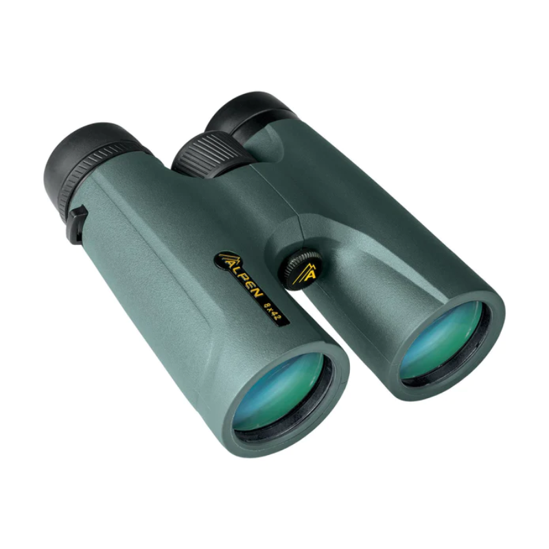 Alpen MagnaView 8x42 Roof Prism Binoculars slightly facing right.