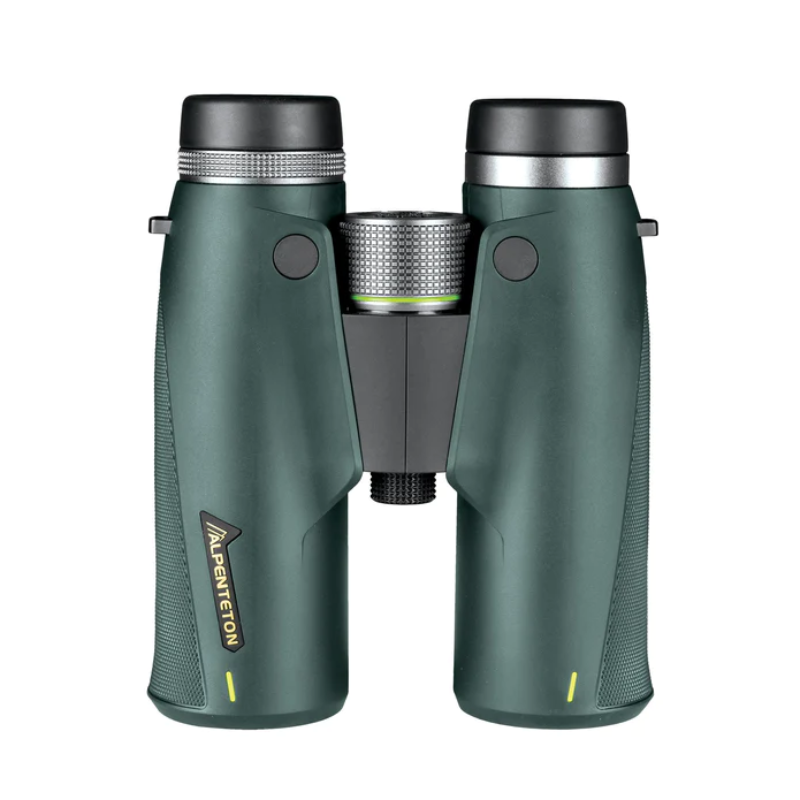 Alpen Teton 10x42 Binoculars with Abbe Prism facing down back side.