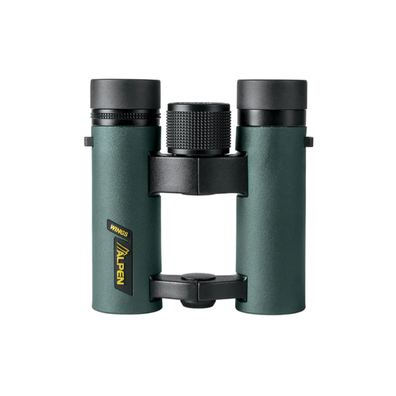 Alpen Wings 8x34 Binoculars facing down.