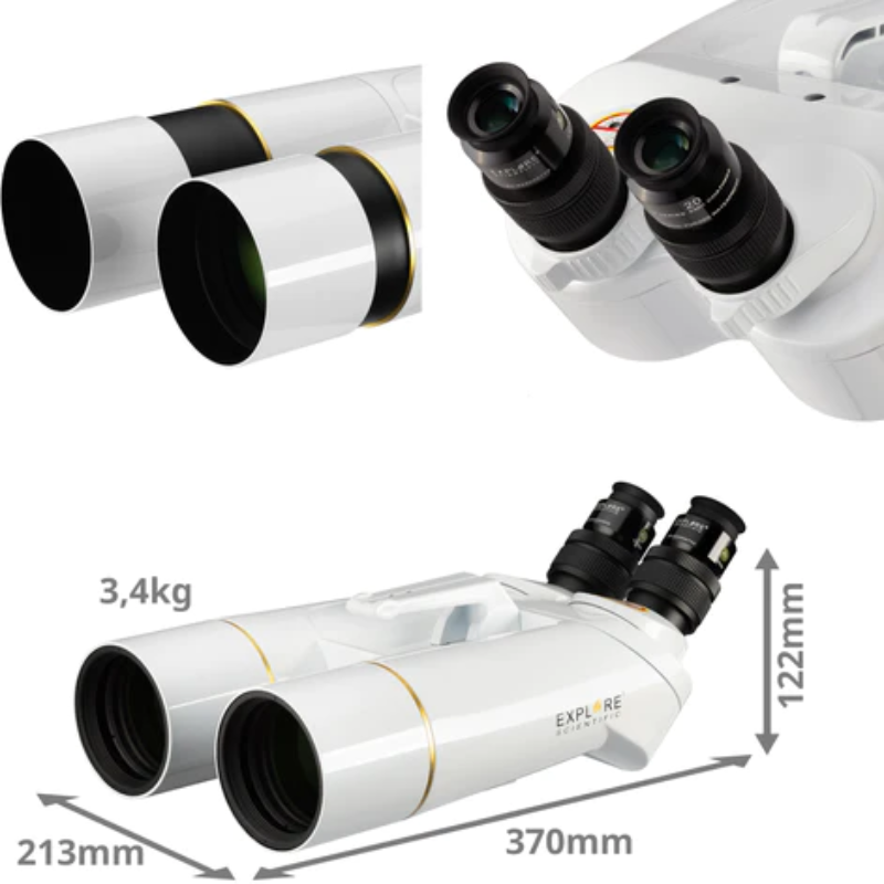 Different angles of BT-70 SF Large Binoculars with 62 Degree LER Eyepieces.