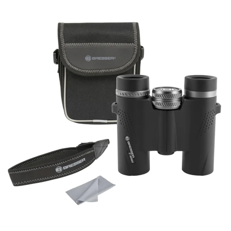 C-Series 8x25 Binoculars and its accessories.