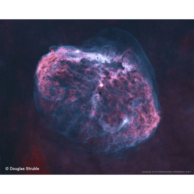 Image of Crescent nebula through Explore Scientific ED152 Air-Spaced Triplet Telescope in Carbon Fiber.