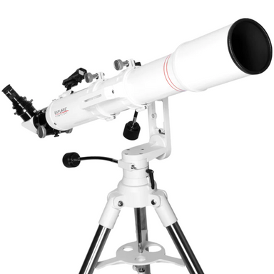 Explore FirstLight 102mm Doublet Refractor Telescope on Twilight I Mount slightly facing right.