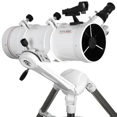 Explore FirstLight 114mm Newtonian Telescope with Twilight Nano Mount slightly facing right.