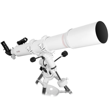 Explore FirstLight 102mm Doublet Refractor Telescope slightly facing right. 