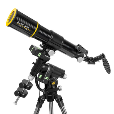 Explore FirstLight 80mm CF Telescope Go-To Tracker Combo with Solar Filter.