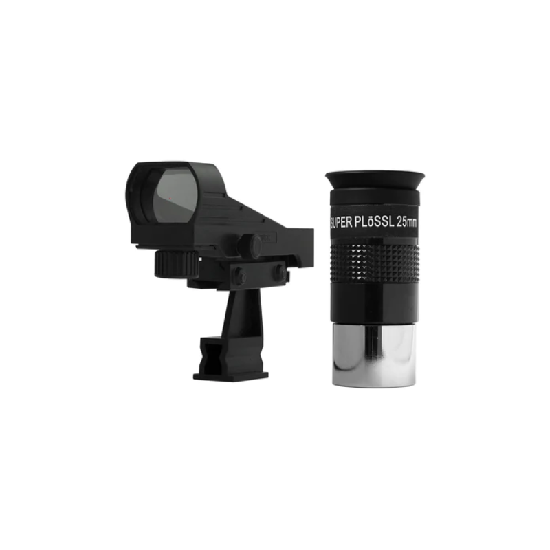 Explore Scientific viewfinder and 25mm Plossl eyepiece. 