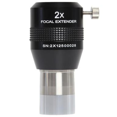 Explore Scientific 1.25" 2x Focal Extender facing front. 