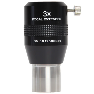 Explore Scientific 1.25" 3X Focal Extender facing front. 