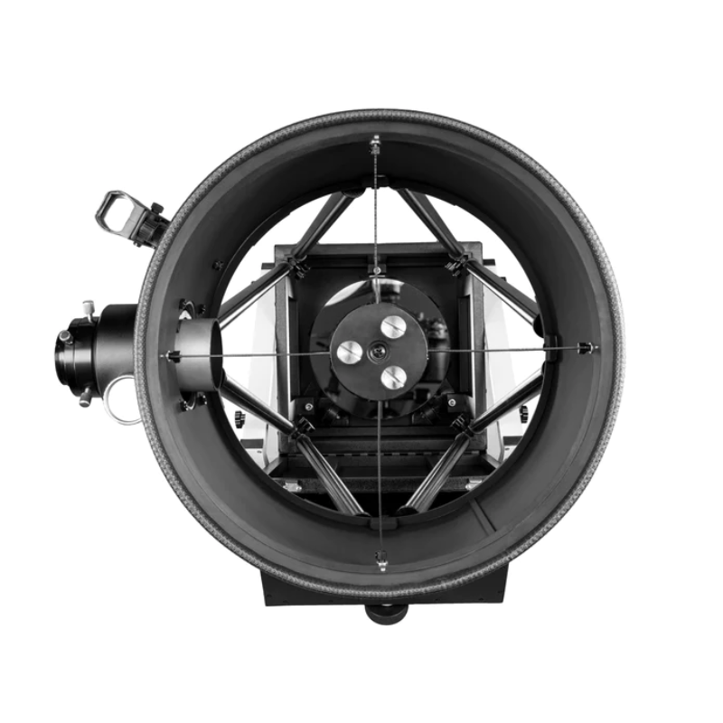 Explore Scientific 10 inch Hybrid Truss Tube Dobsonian Telescope top view of optical tube.