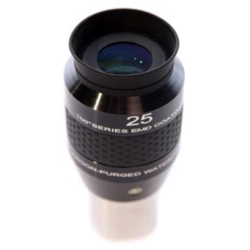 Zoomed in image of Explore Scientific 100° Series 25mm Waterproof Eyepiece in birds eyeview.