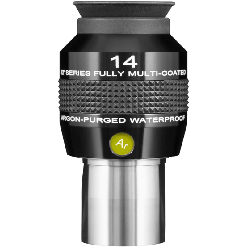 Explore Scientific 82° Series 14mm Waterproof Eyepiece facing front.