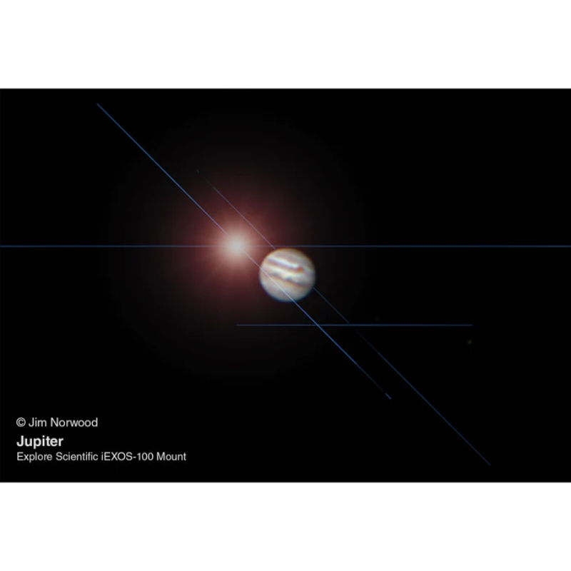 Image of Jupiter using iEXOS-100-2 PMC-Eight Equatorial Tracker System with WiFi and Bluetooth®.