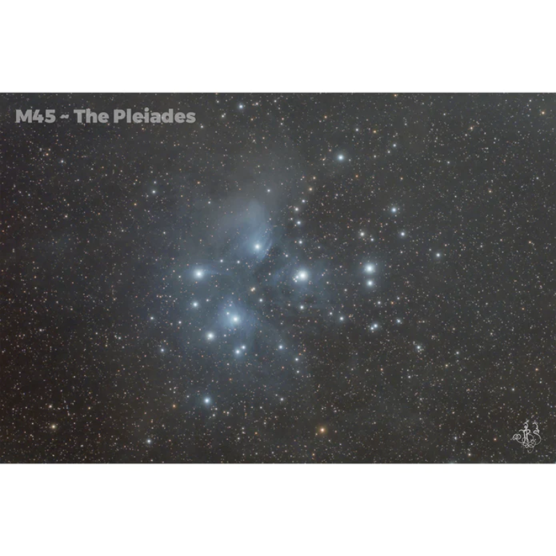Image of Pleiades using iEXOS-100-2 PMC-Eight Equatorial Tracker System with WiFi and Bluetooth®.