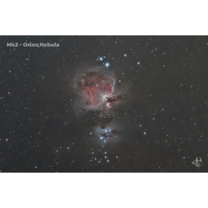 Image of orion nebula using iEXOS-100-2 PMC-Eight Equatorial Tracker System with WiFi and Bluetooth®.