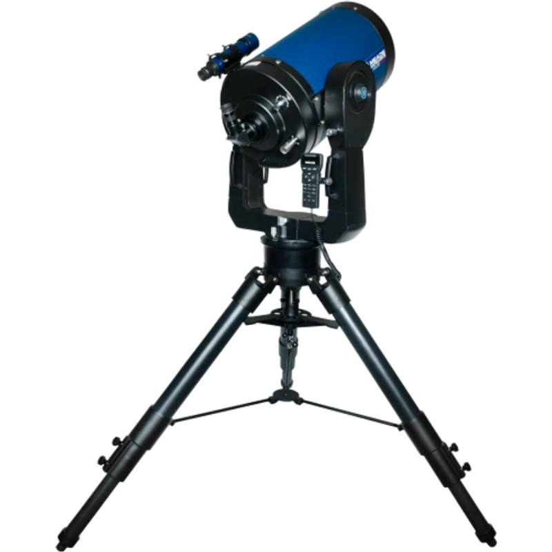 Meade 12" f/10 LX200 ACF Telescope with Giant Field Tripod facing back and upwards. 