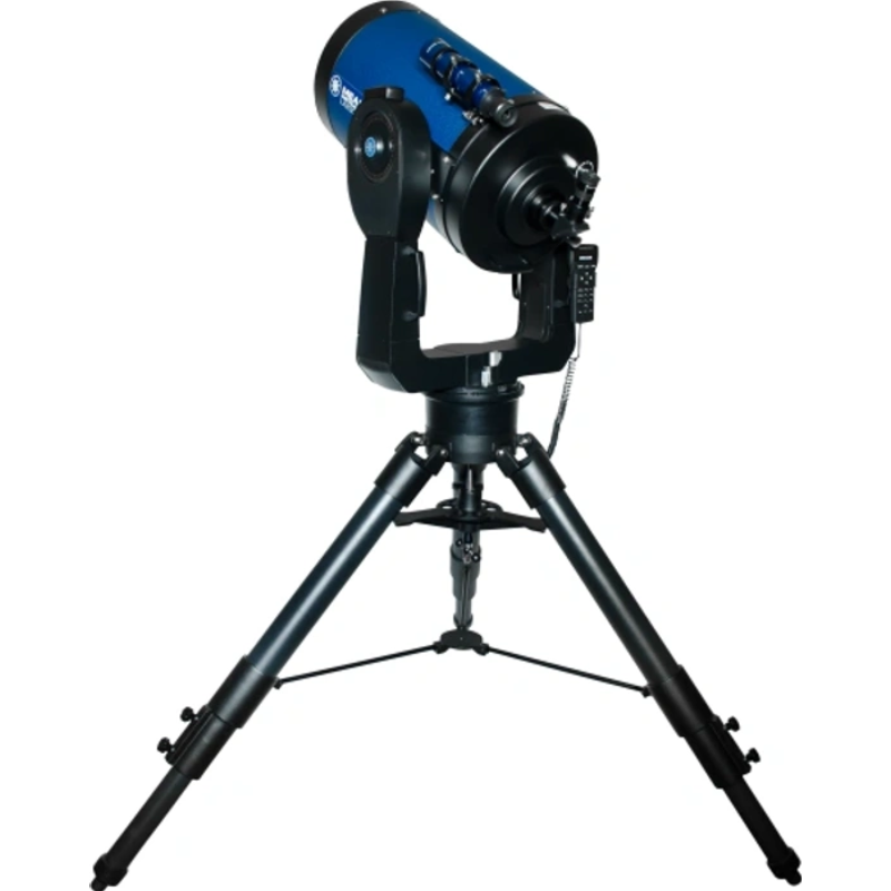 Meade 12" f/10 LX200 ACF Telescope with Giant Field Tripod facing back, left and upwards. 