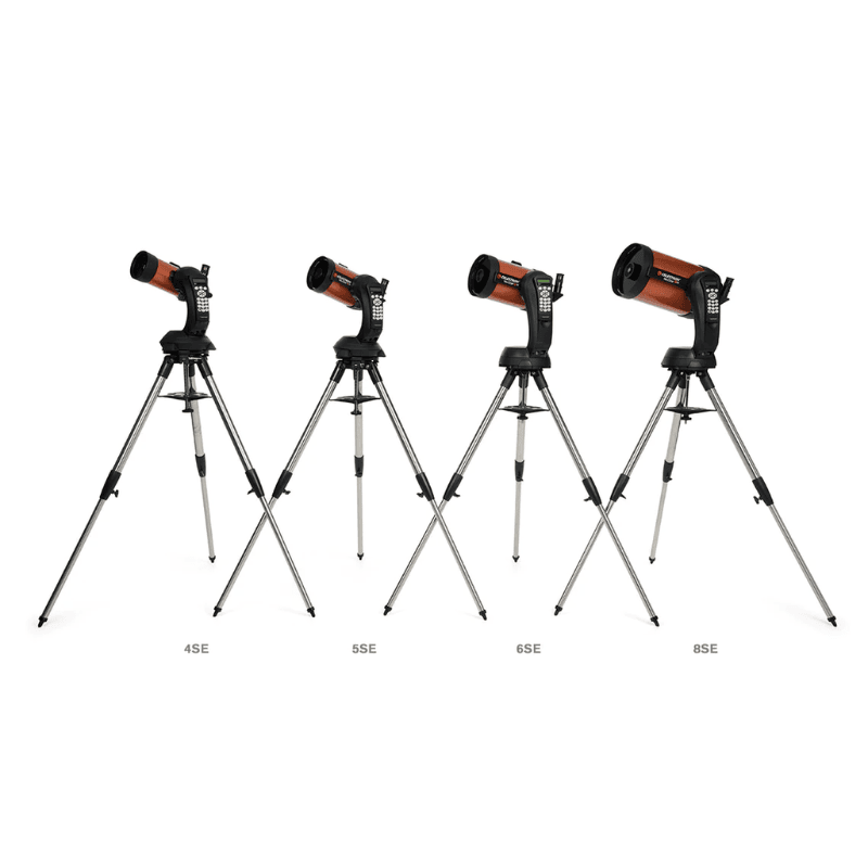 Different sizes of Nexstar SE Computerized telescope series.