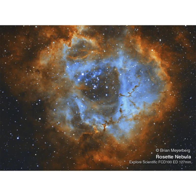 Image of The Rosetta Nebula through Explore Scientific FCD100 Series 127mm f/7.5 Aluminum Air-Spaced Triplet ED APO Refractor Telescope.