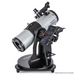 Starsense Explorer 114mm Smartphone App-Enabled Tabletop Dobsonian Telescope slightly facing right and pointed up.