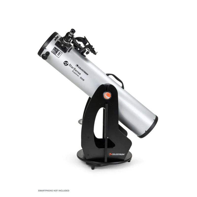 Starsense Explorer 8" Smartphone App-Enabled Dobsonian Telescope facing left.