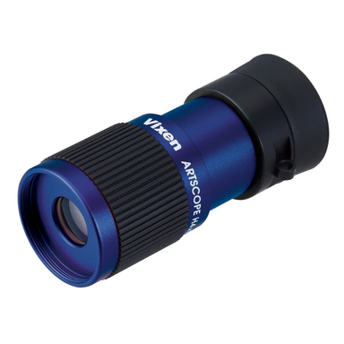 Vixen ARTSCOPE 4x16 Blue Monocular slightly tilted left extended.