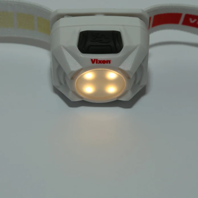 Vixen Astro LED Lamp SG-L02 in dim emitting yellow light.