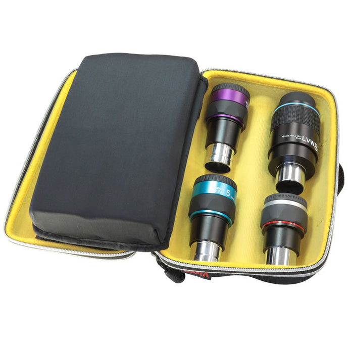 Vixen Telescope Eyepiece Accessory Case Set with eyepieces inside.