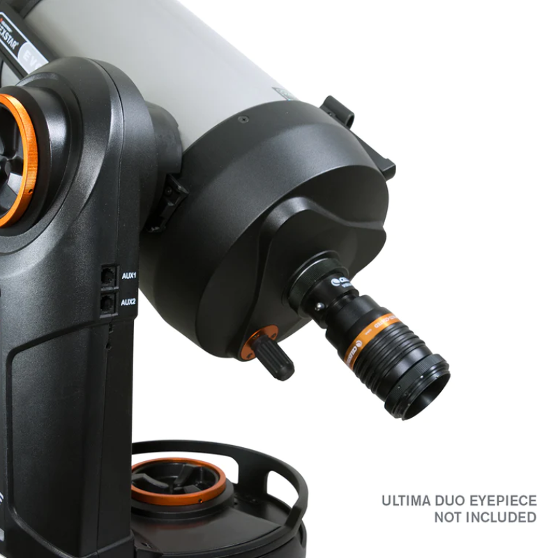 Zoomed in image of NexStar Evolution 6 Telescope eyepiece adapter.